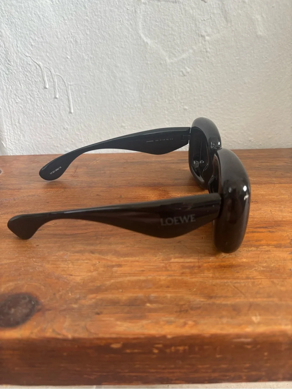 Loewe inflated rectangular black sunglasses